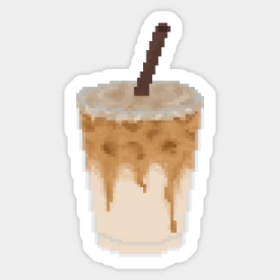 Ice coffee pixel art Sticker